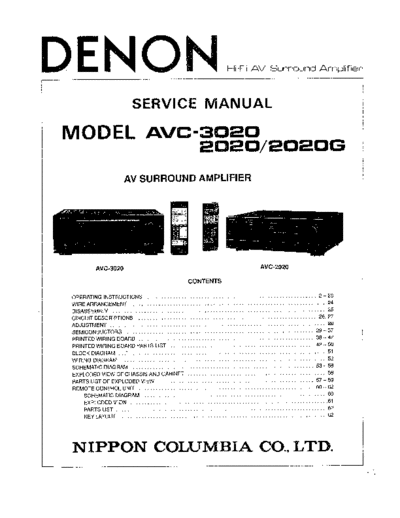 DENON AVC+2020+2020G+3020+audio