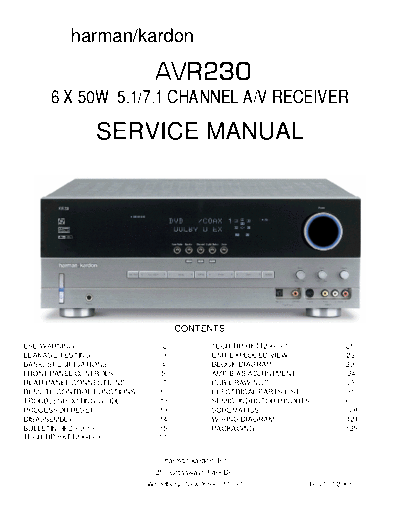 Harman-Kardon-AVR-230-Service-Manual