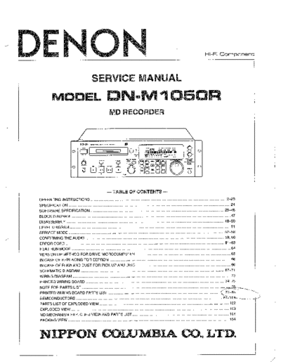 DN-M1050R Service Manual