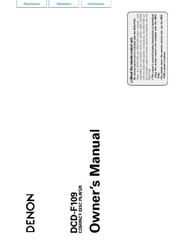 Denon-DCD-F109-Owners-Manual