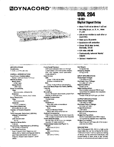 DDL 204 (Digital Delay)