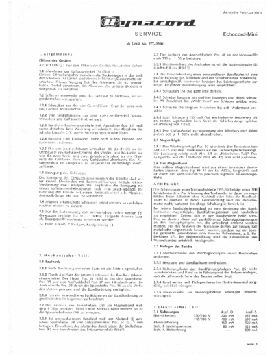 Echocord Mini - Service manual (02-1978)