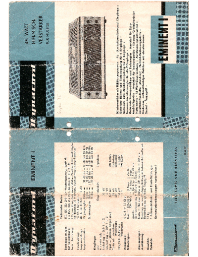 Eminent I (booklet)