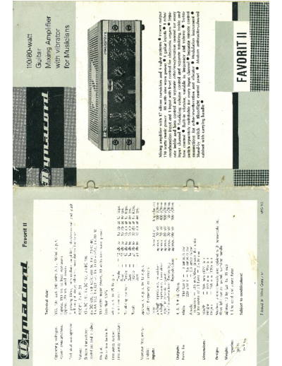 Favorit II (English manual)