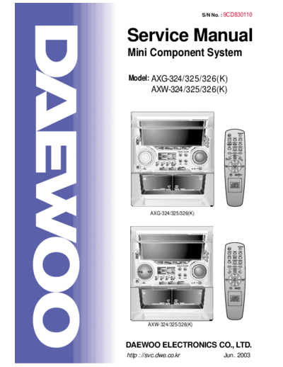 DAEWOO_AXG-324_AXG-325_AXG-326_AXW-324_AXW-325_AXW-326_Full