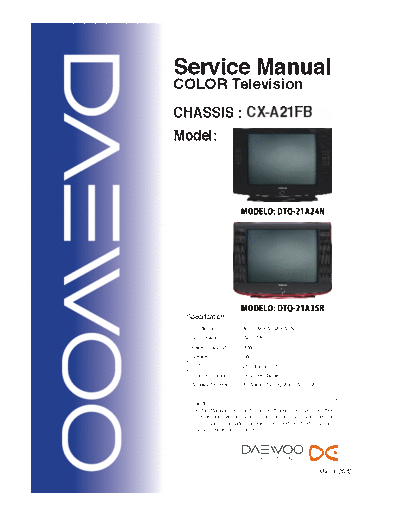 Daewoo+DTQ-21A35R+DTQ-21A24N++Chassis+CX-A21FB