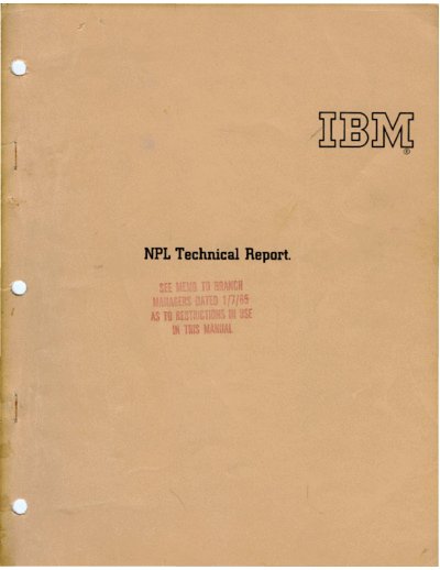 320-0908_NPL_Technical_Report_Dec64