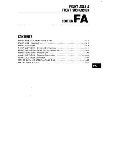 Front Axle & Front Suspension