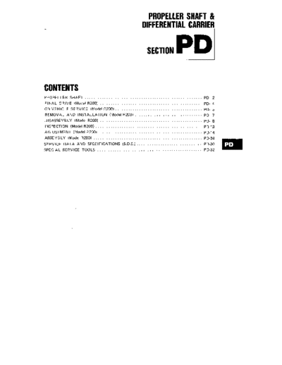 Propeller Shaft & Differential Carrier