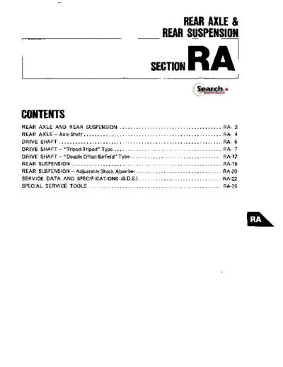 Rear Axle & Rear Suspension