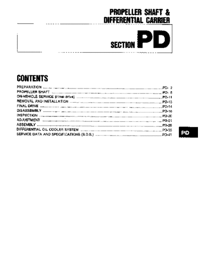 Propeller Shaft & Differential Carrier