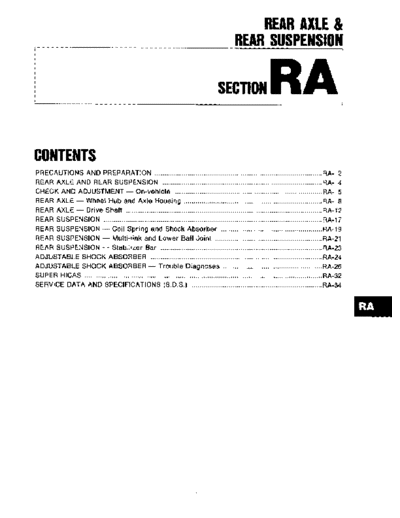 Rear Axle & Rear Suspension