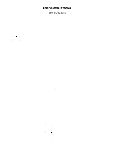egr function testing