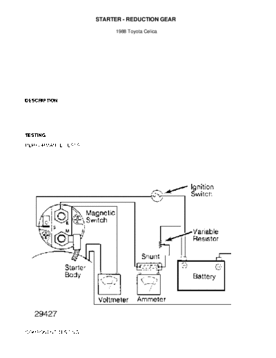 starter reduction gear