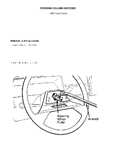 steering column switches