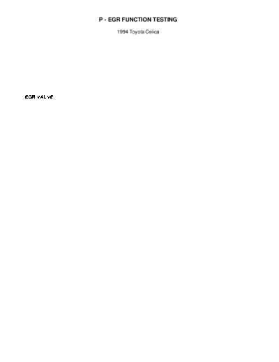 P egr function testing