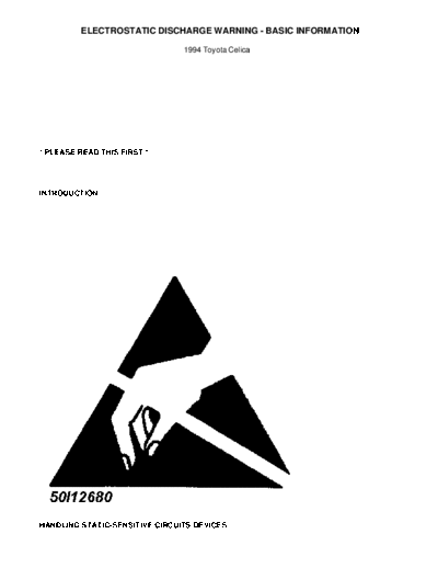 electrostatic discharge warning basic info