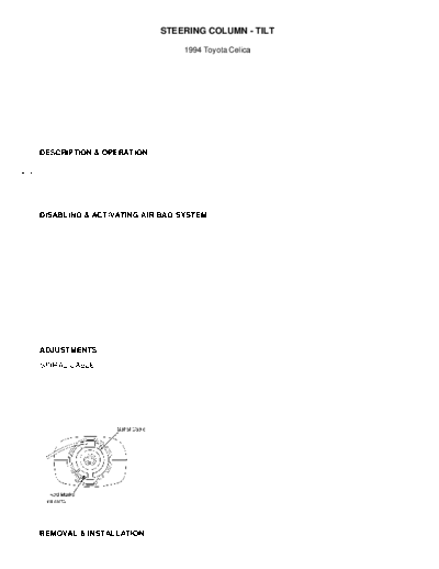 steering column tilt