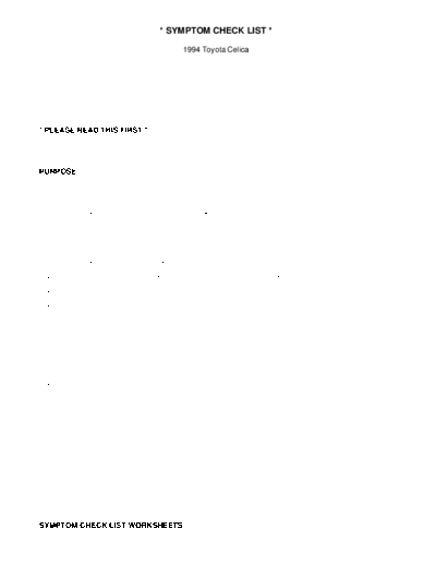 symptom check list