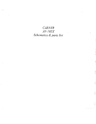hfe_carver_av-705x_schematics_parts_list