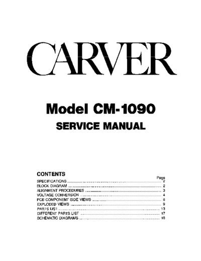 hfe_carver_cm-1090_service