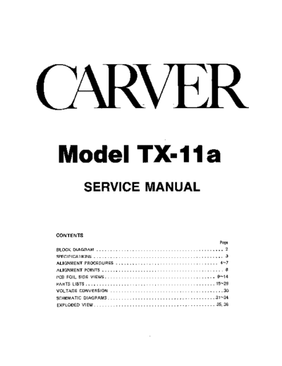 Carver_TX-11-A_service_manual