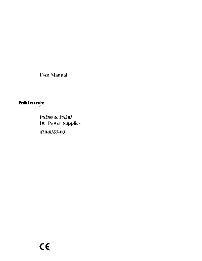 TEK PS280_252C PS283 User