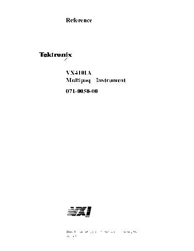 TEK VX4101A Reference