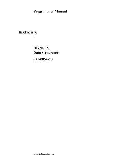 TEK DG2020A Programmer