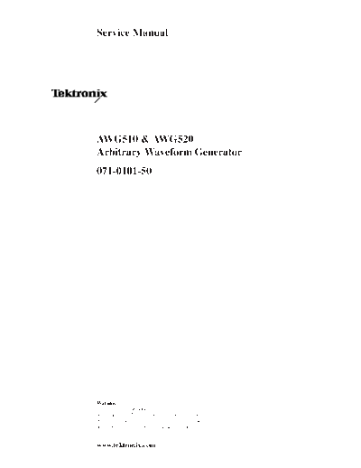 TEK AWG 510 520 Service
