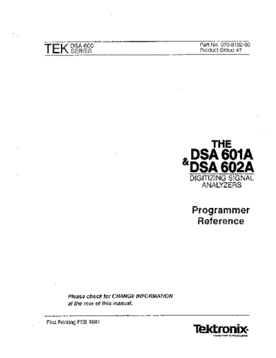 TEK DSA 601A_252C 602A Programming Reference