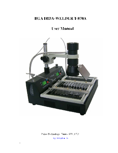 BGA T-870A user manual
