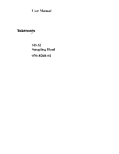TEK SD32 User