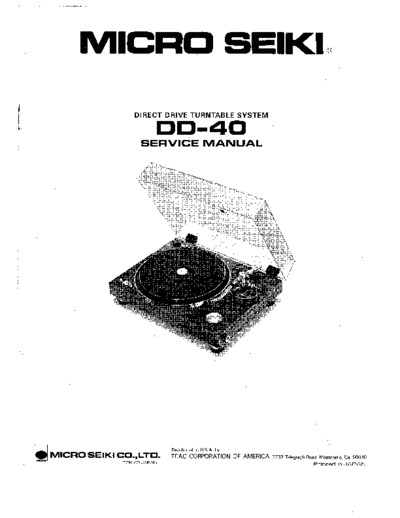 DD-40 Service Manual