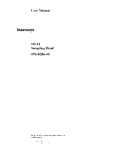TEK SD14 User