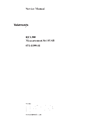 TEK RFA300 Service