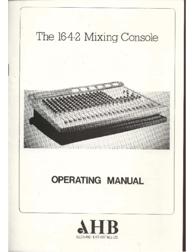 42+series+16_4_2+operating+manual+schematics+NO+PSU