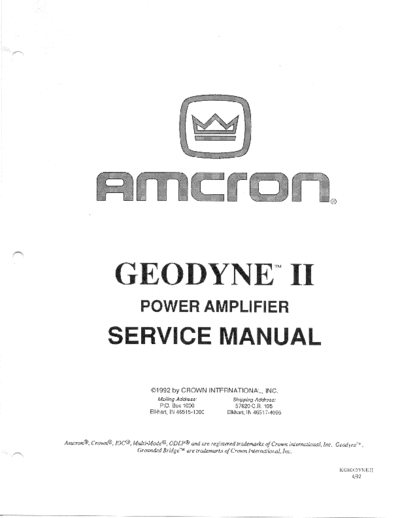 GeodyneIISvcManual