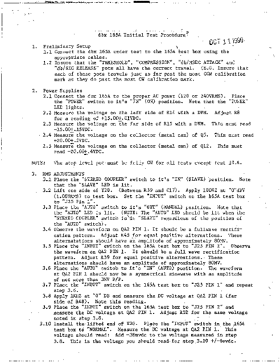 165A Calibration Procedure