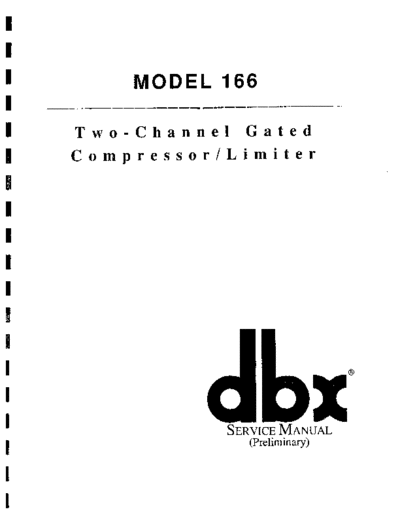 166 Service Manual