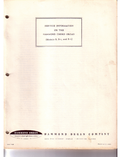 HammondChordOrganServiceManual-ModelsSS1S4