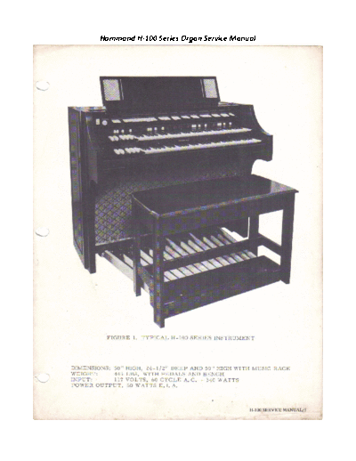 HammondH-100OrganServiceManual-Part1
