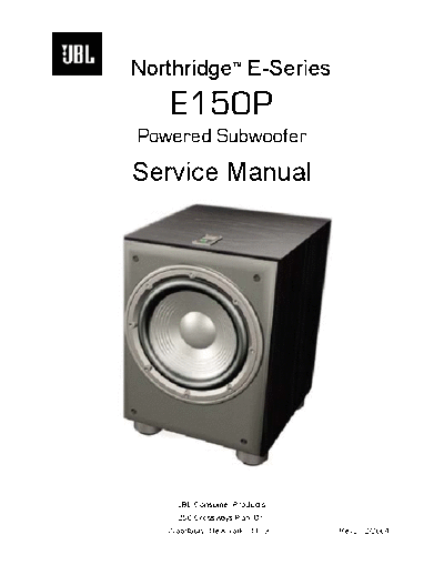 JBL E150P Service Manual