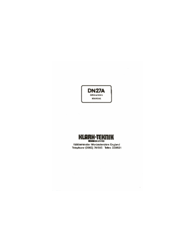 DN27 Manual