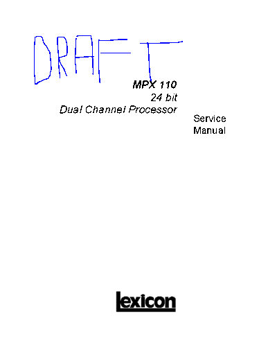 MPX110ServiceManual
