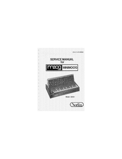 Moog Minimoog Service Manual
