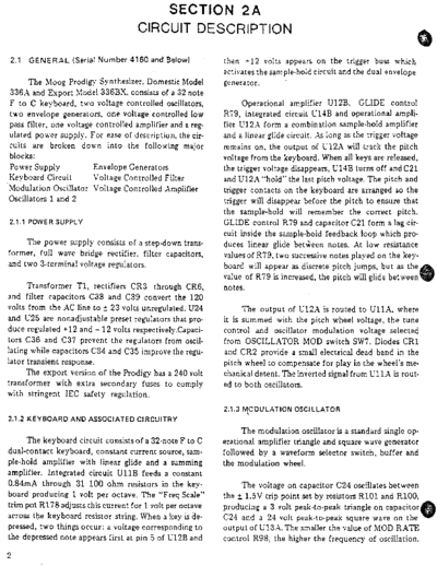 Moog Prodigy Service Manual