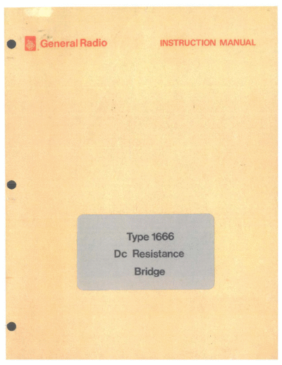 1666 DC Resistance Bridge