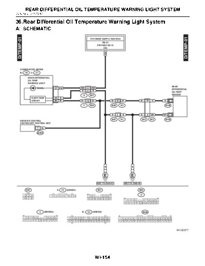36. Rear Differential Oil Temperature Warning Light System