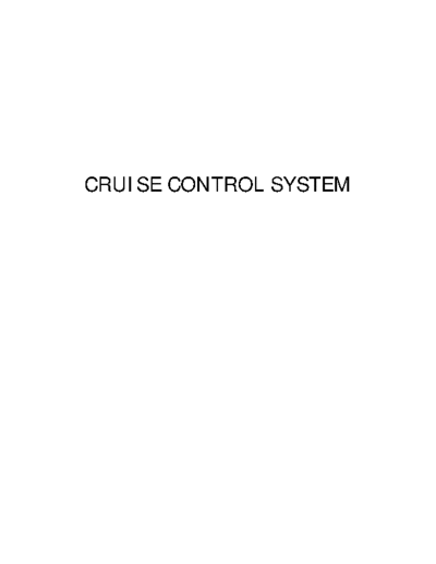 CC Cruise Control Sys